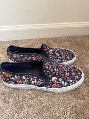 Tory Burch Floral Slip on Sneakers